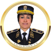 سيادة اللواء الدكتورة هبة ابو العمايم ممثلة المجلس في الامم المتحدة مستشارة الشؤون الدولية / مصر